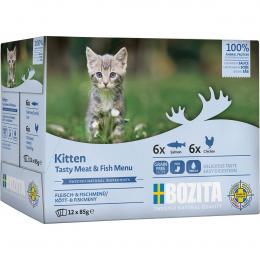 Bozita Pouch HiS Multibox FischundFleisch Kitten 12x85g