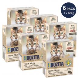 Bozita Tetra Häppchen in Soße mit Hühnchen & Pute 6x370g