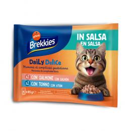 Angebot für Brekkies Daily Delice 4 x 85 g - Lachs & Thunfisch in Soße - Kategorie Katzenfutter & Zubehör / Katzenfutter nass / Brekkies / -.  Lieferzeit: 1-2 Tage -  jetzt kaufen.