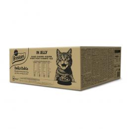 Brekkies Daily Delice Adult Cat 80 x 85 g - Mixpaket in Gelee (Chicken, Turkey, Salmon, Tuna)