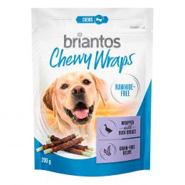 Briantos Chewy Wraps ohne Rohhaut für Hunde - Ente 2 x 200 g