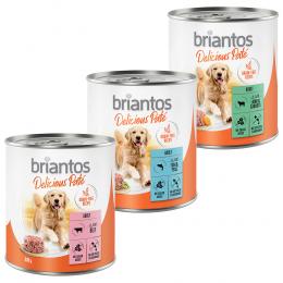 Briantos Delicious Paté 24 x 800 g - Mix: Fisch, Lamm & Rind