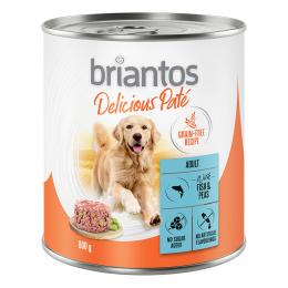 Angebot für Briantos Delicious Paté 24 x 800 g zum Sonderpreis! - Fisch und Erbsen - Kategorie Hund / Hundefutter nass / Briantos / Promos.  Lieferzeit: 1-2 Tage -  jetzt kaufen.