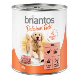 Angebot für Briantos Delicious Paté 24 x 800 g zum Sonderpreis! - Pute - Kategorie Hund / Hundefutter nass / Briantos / Promos.  Lieferzeit: 1-2 Tage -  jetzt kaufen.