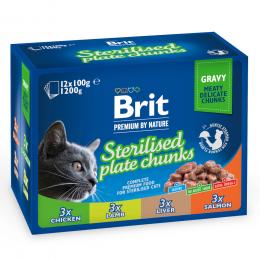 Brit Premium Cat 12 x 100 g - Family Plate