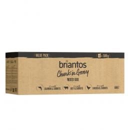 Brtiantos Chunks in Gravy Sparpack 44 x 100 g - Mixpaket (Huhn, Rind & Lachs)