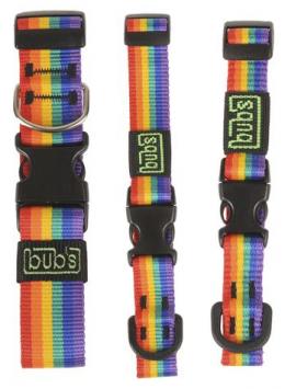 Bub's Nylon-Schnellverschluss-Halsband Regenbogen 25-36Cm X 20Mm