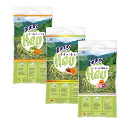 Bunny FrischGras Heu Set Karotte, Vital, Blüten - Sparpaket: 9 x 500 g