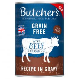 Butcher's Original Getreidefrei für Hunde 24 x 400 g - mit Rind in Soße