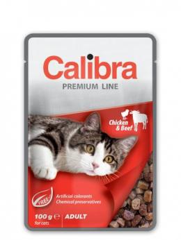 Calibra Premium-Nassfutter Mit Huhn Und Rind Für Katzen 24X100 Gr