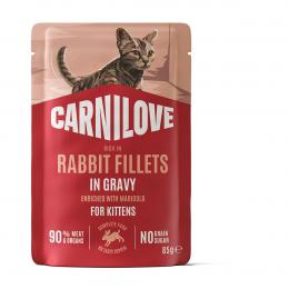 Carnilove Cat Pouch Gravy Kitten - Rabbit 24x85g