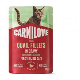 Carnilove Cat Pouch Gravy sterilised - Quail 24x85g