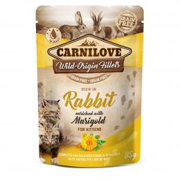 Carnilove Cat Pouch Ragout - Rabbit enriched with Marigold for Kittens 24x85g