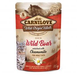 Carnilove Cat Pouch Ragout - Wild Boar enriched with Chamomile 24x85g