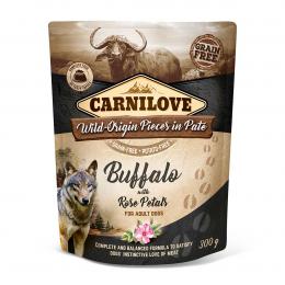 Carnilove Dog Pouch Paté - Buffalo with Rose Petals 12x300g