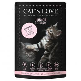 Cat's Love 12 x 85 g - Junior Huhn