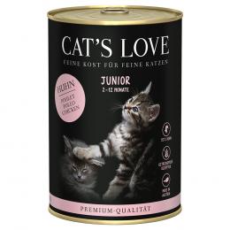 Cat's Love 6 x 400 g - Junior Huhn