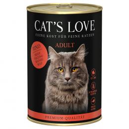 Cat's Love 6 x 400 g - Rind pur