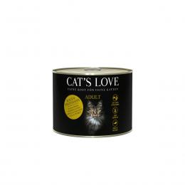 Cat's Love Nassfutter Kalb und Truthahn mit Katzenminze und Leinöl 6x200g