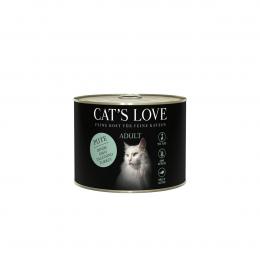 Cat's Love Nassfutter Pute Pur mit Lachsöl und Katzengamander 6x200g