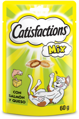 Catisfactions Katze Behandelt Gemischten Geschmack Von Käse Und