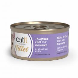 Angebot für Catit Cuisine Fillet Thunfisch - Sparpaket: Thunfisch Fillet mit Garnelen (12 x 75 g) - Kategorie Katzenfutter & Zubehör / Katzenfutter nass / Catit Nassfutter / -.  Lieferzeit: 1-2 Tage -  jetzt kaufen.