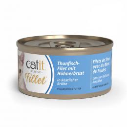 Catit Cuisine Fillet Thunfisch - Sparpaket: Thunfisch Fillet mit Huhn (12 x  75 g)
