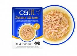 Catit Divine Shreds Hühnersuppe/Kohlsuppe & Brokkoli 75 Gr