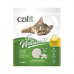 Catit Go Natural! Bambus Streu Vanille - Sparpaket: 3 x 1,4 kg