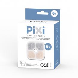 Catit PIXI Trinkbrunnen, weiß -  Ersatzfilter (6 Stück)