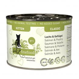 catz finefood Kitten No. 5 Lachs und Geflügel 6x200g