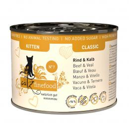 catz finefood Kitten No. 7 Rind und Kalb 6x200g