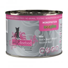 catz finefood Monoprotein zooplus 6 x 200 g - Rind