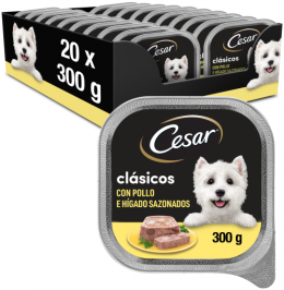 Cesar Nassfutter Für Hunde Hühner- Und Lebergeschmackswanne 300 Gr