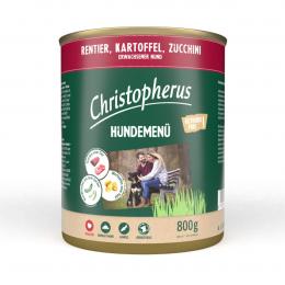 Christopherus Hundemenü mit Rentier, Kartoffel und Zucchini 12x800g