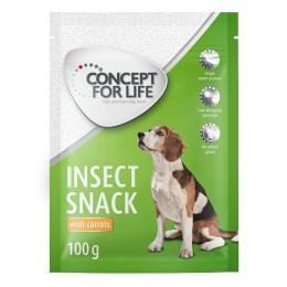 Concept for Life Hundesnacks zum Sonderpreis! - 100 g Insect Snack mit Karotte