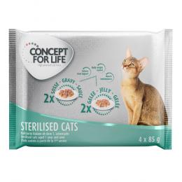 Angebot für Concept for Life Probierpaket 4 x 85 g - Sterilised - Kategorie Katze / Katzenfutter nass / Concept for Life / Concept for Life Probierpakete.  Lieferzeit: 1-2 Tage -  jetzt kaufen.