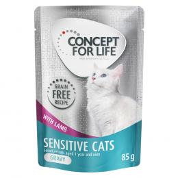 Concept for Life Sensitive Cats Lamm getreidefrei - in Soße - 12 x 85 g