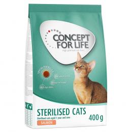 Angebot für Concept for Life Sterilised Cats Lachs - 400 g - Kategorie Katze / Katzenfutter trocken / Concept for Life / Spezialnahrung.  Lieferzeit: 1-2 Tage -  jetzt kaufen.