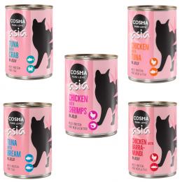 Angebot für Cosma Asia in Jelly 6 x 400 g - Mix 2 (5 Sorten) - Kategorie Katze / Katzenfutter nass / Cosma / Cosma Asia.  Lieferzeit: 1-2 Tage -  jetzt kaufen.