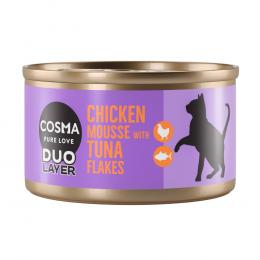 Cosma DUO Layer 24 x 70 g zum Aktionspreis! - Hühnchenmousse mit Thunfischstückchen