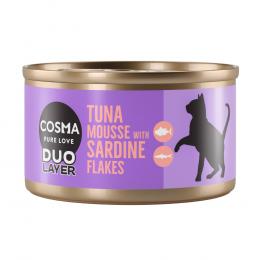 Cosma DUO Layer 6 x 70 g - Thunfischmousse mit Sardinenstückchen