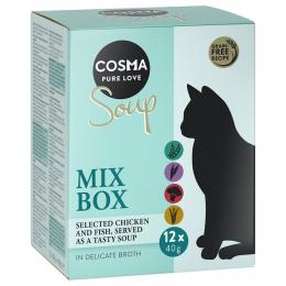 Angebot für Cosma Soup 12 x 40 g  - Mixpaket 2 (4 Sorten) - Kategorie Katze / Getreidefreies Katzenfutter / Cosma / Nassfutter.  Lieferzeit: 1-2 Tage -  jetzt kaufen.