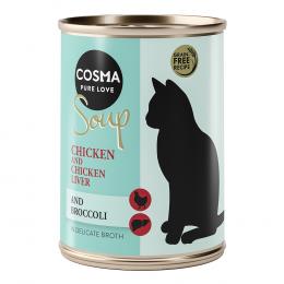 Cosma Soup 6 x 100 g zum Sonderpreis! - Hühnchenfilet mit Hühnerleber und Brokkoli