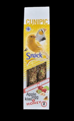 Cunipic Sticks Für Kanarienvögel Mit Apfel, Kiwi, Ei Und Honig 60 Gr