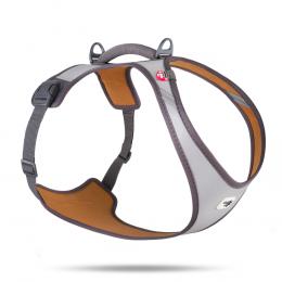 Curli Glow Belka Geschirr, grau  - Größe 2XL: Brustumfang 62,8 - 70,1 cm