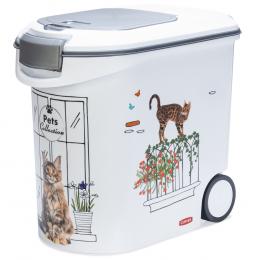 Curver Trockenfutterbehälter Katze - Balkon-Design: bis 12 kg Trockenfutter (35 Liter)