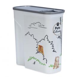 Curver Trockenfutterbehälter Katze - Garten-Design: bis 2,5 kg Trockenfutter (6 Liter)