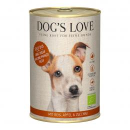 Dog's Love Bio Rind mit Reis, Apfel und Zucchini 12x400g