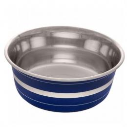 Dogit Anti-Rutsch-Edelstahl-Futterautomat Blauer Streifen 300 Ml